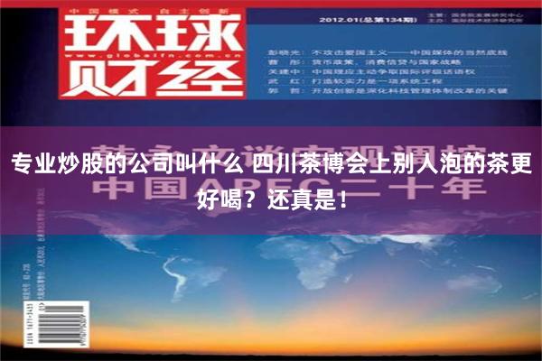 专业炒股的公司叫什么 四川茶博会上别人泡的茶更好喝？还真是！