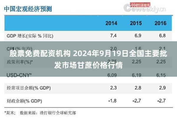 股票免费配资机构 2024年9月19日全国主要批发市场甘蔗价格行情