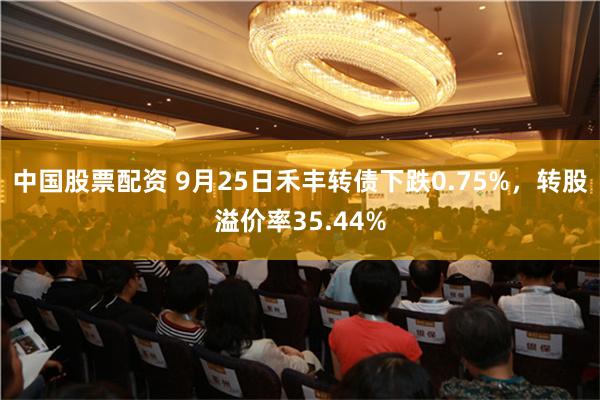 中国股票配资 9月25日禾丰转债下跌0.75%，转股溢价率35.44%