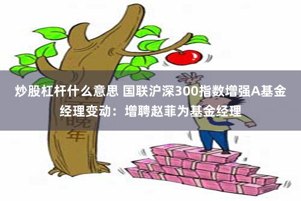 炒股杠杆什么意思 国联沪深300指数增强A基金经理变动：增聘赵菲为基金经理