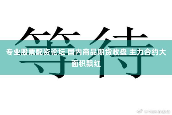 专业股票配资论坛 国内商品期货收盘 主力合约大面积飘红