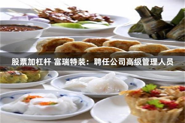 股票加杠杆 富瑞特装：聘任公司高级管理人员